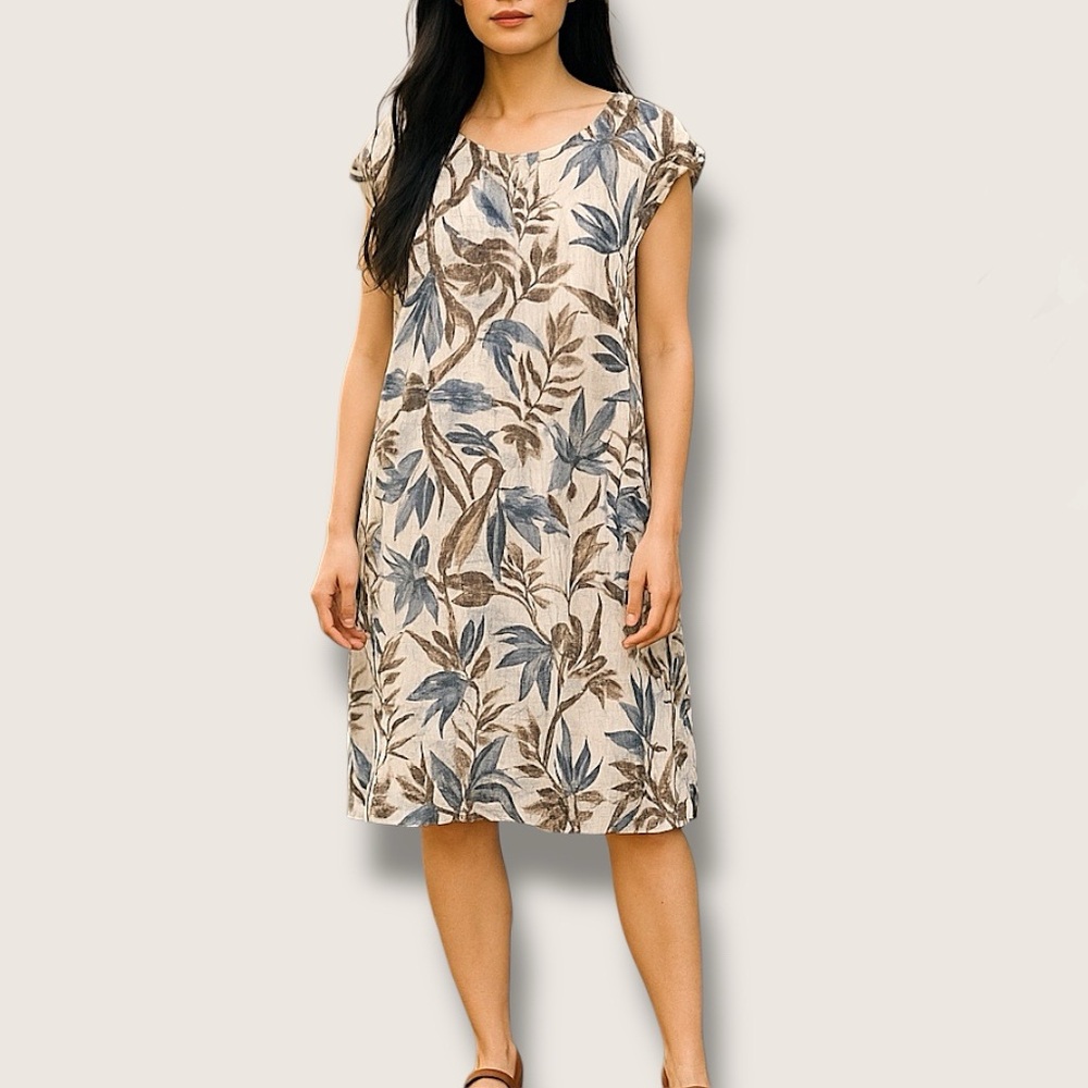 Lungo L’arno Dress 1X 100% Linen New
